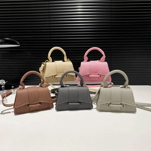Mode Damen Mini PU Umhängetasche Sanduhr Quadratische Handtasche Einzelner Schultergurt Kleine Tragetasche Für Den Alltag