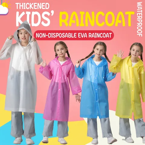 Impermeabile Con Cappuccio Riutilizzabile EVA Ispessito Esterno Viaggio Escursionismo Poncho Antipioggia Per Bambini E Adulti