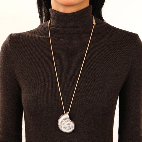 Collana Con Pendente A Stella Marina E Conchiglia Stile Oceano Per Donna Catena Lunga In Corda Gioielli Nautici Testurizzati