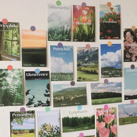 Cartoline Decorative Per Pareti Cartoncino Fotografia Di Paesaggio Estetica Parole Inglesi Poetiche Per Arredamento Camera