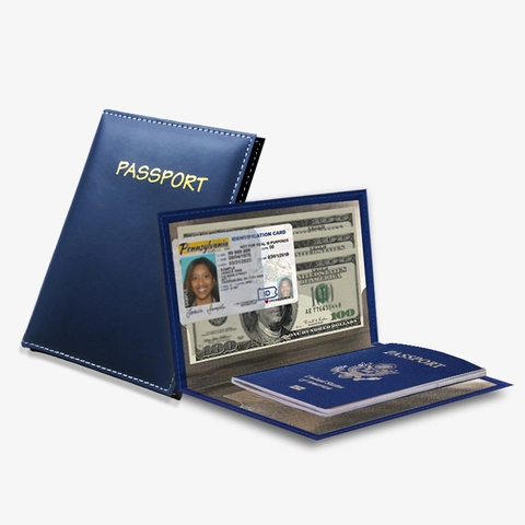 PU Leather Slim Passport Holder Travel Case Cover With Card Slots Multi Purpose Business Organizer For Men And Women