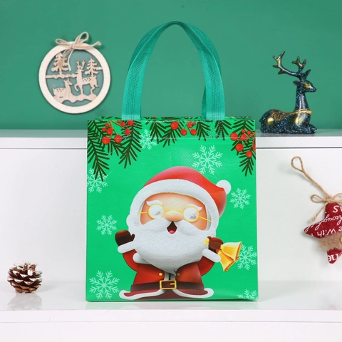 Bolsas de Regalo No Tejidas de Navidad Papá Noel Alce Muñeco de Nieve Impermeable Embalaje Bolsas Tote para Artículos de Fiesta
