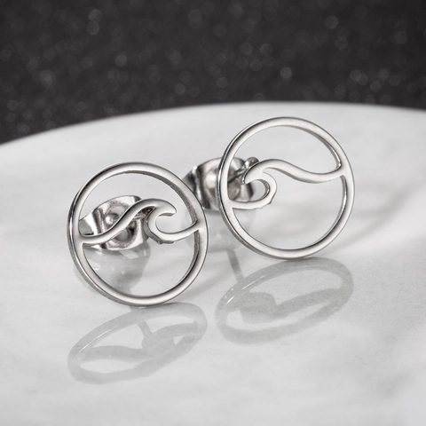 Boucles Oreilles Puces Acier Inoxydable Découpé Géométrique Sapin Noël Renne Abeille Fleur Coeur Étoile Lune Bijoux Halloween Femme