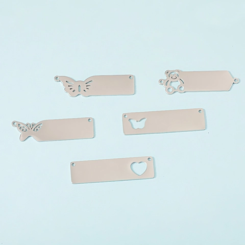 Hohle Schmetterling Bär Herz Stabanhänger 304 Edelstahl Spiegelpoliert DIY Schmuckzubehör Für Halsketten Herstellung