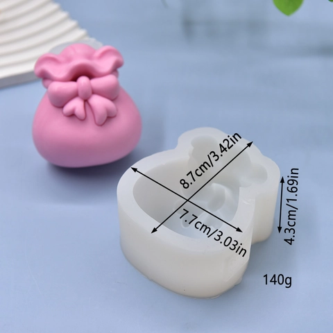 Glücksbeutel Silikonform Flexible Geldbeutel Form Mit Schleife DIY Handgemachte Backen Seife Kerze Harz Handwerk Neuheit
