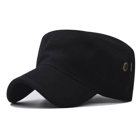 Berretto Militare Da Uomo In Cotone Tela Tetto Piatto Traspirante Regolabile Protezione Solare Outdoor Vintage Tattico Colore Solido