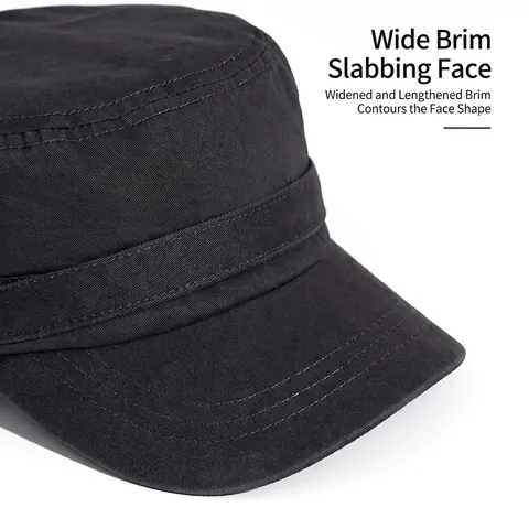 Berretto Militare In Cotone Lavato Cappello Cadet Vintage Regolabile Tetto Piatto Distressed Protezione Solare Allaperto Per Uomini Donne