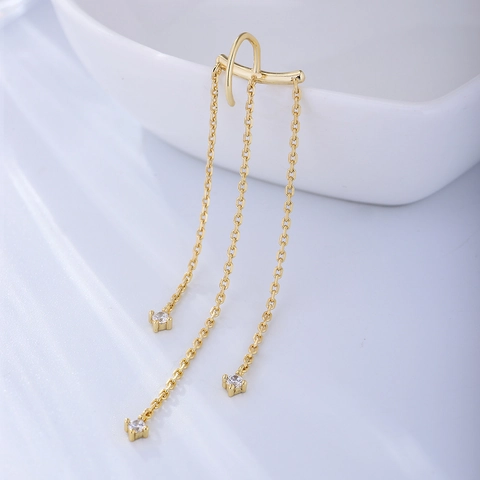 925 Sterling Zilver Lange Ketting Kwastje Hangoorbellen Voor Vrouwen Minimalistisch Strass Hangende Oorbellen Mode Sieraden Cadeau