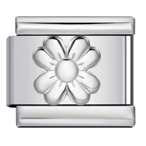Italienisches Charm Armband Glied Edelstahl DIY Modular Geprägtes Muster Silber Glied Für Personalisierten Schmuck Herstellung