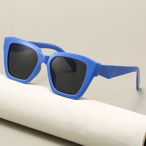 Square Oversized Sunglasses Retro Plastic Frame UV400 Protection Geometric Temples Fashion Eyewear For Men Women