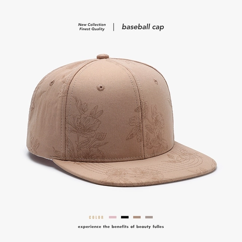 Baseball Cap Floral Jacquard Flache Krempe Snapback Hut Verstellbar Baumwolle Mode Streetwear Hip Hop Unisex