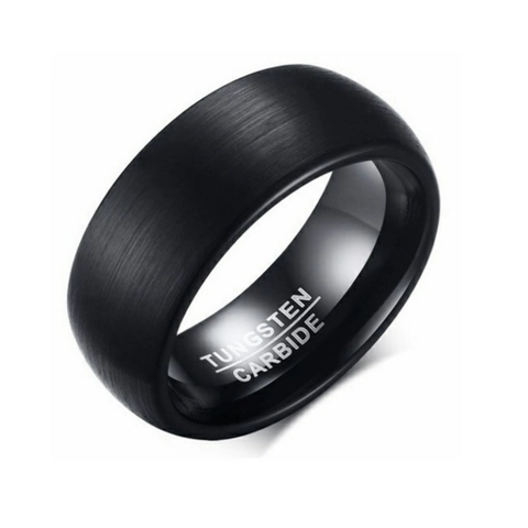Herren Vintage Matt Gebürstet Schwarz Titanstahl Ring Minimalistisch Geometrisch Schlichter Fingerring Für Den Täglichen Gebrauch Schmuck Geschenk