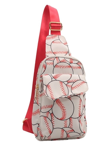Borsello da Petto Sportivo da Donna in Nylon Borsa a Tracolla con Motivo Baseball Basket Calcio per Tempo Libero Viaggi
