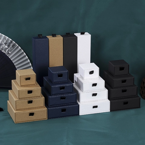 Elegante Schubladen Schmuck Verpackung Schachtel Karton Geschenkbox Für Ring Halskette Ohrring Armband Aufbewahrungsbox