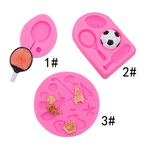 Siliconen Mal Met Sportthema Voor Decoratie Van Fondant Taarten Chocolade Snoep DIY Sportbal Vormen Bakgereedschap