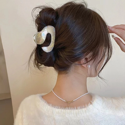Molletta Per Capelli In Acetato Irregolare Fermaglio Geometrico In Resina Elegante Accessorio Per Capelli Da Donna