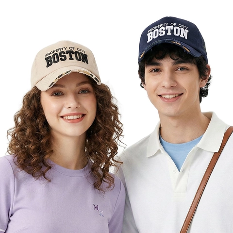 Baumwolle Distressed Baseballkappe Mit Boston Stickerei Zerrissener Rand Retro Streetwear Sonnenhut Herren Damen Verstellbar