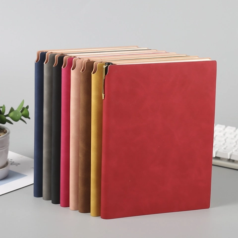 Nubuck PU Leder Notizbuch Business Journal Linierte Seiten Lesezeichen Dickes Papier A5 A6 B5 Bürobedarf
