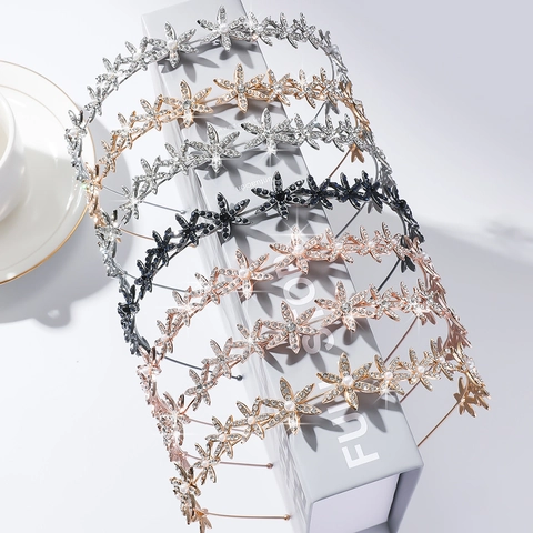 Bandeau Élégant Étoile Flocon De Neige Avec Alliage Strass Et Künstliche Perle Artificielle Accessoires Cheveux Style Fée Femme
