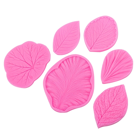Moule en Silicone pour Fondant Fleur Feuille Nervure Tapis d'Impression Texture de Pétale Outils de Décoration de Gâteaux