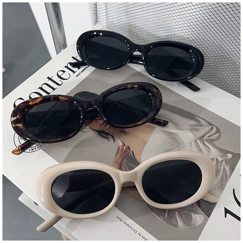 Vintage Oval Sonnenbrille PC Rahmen Sternennieten UV Schutz Y2K Modische Brille Damen Street Style