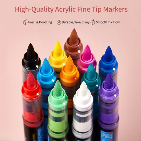 Pennarelli Per Graffiti Nail Art Acrilici A Base D'acqua Impermeabili Asciugatura Rapida Marcatori Per Pittura DIY Manicure