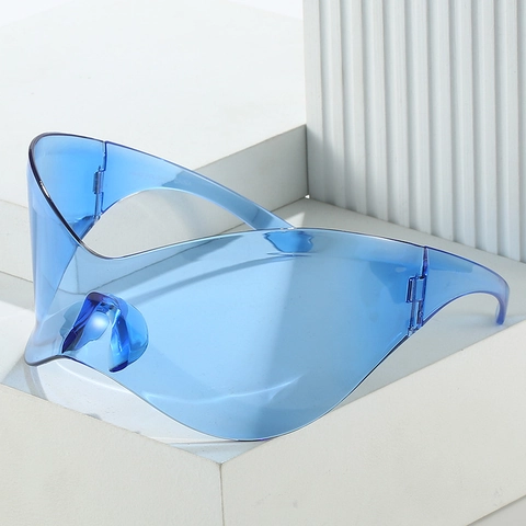 Occhiali Da Sole Shield Monopezzo Oversize Per Uomo Donna Y2K Cyberpunk Goggles Montatura PC Protezione UV400 Moda