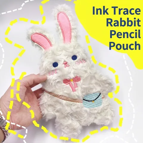 Astuccio In Peluche Kawaii Forma Orso Coniglio Cartone Animato Grande Capacità Borsa Porta Cancelleria Pochette Morbida Ragazze