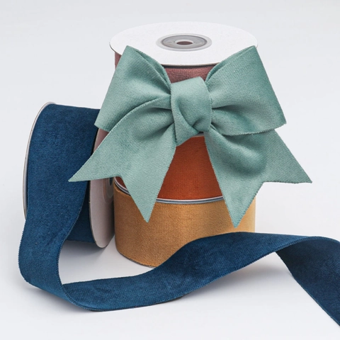 Double Sided Velvet Ribbon Solid Color Flannel Fabric For DIY Handmade Hair Bows Gift Wrapping Christmas Decoration