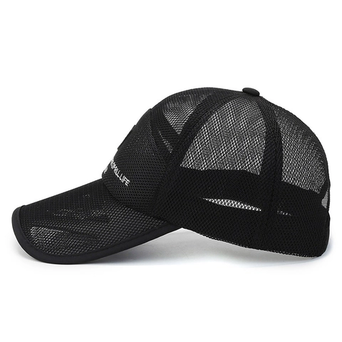 Mesh Honkbalpet Polyester Ademend Zonbescherming Sport Outdoor Verstelbaar Schild Letters Borduurwerk Unisex