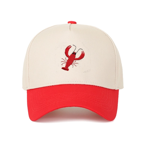 Cappello Da Baseball Cotone Ricamato Aragosta Occhiali Da Sole Colore A Contrasto Patchwork Casual Regolabile Cappello Sole Uomini Donne