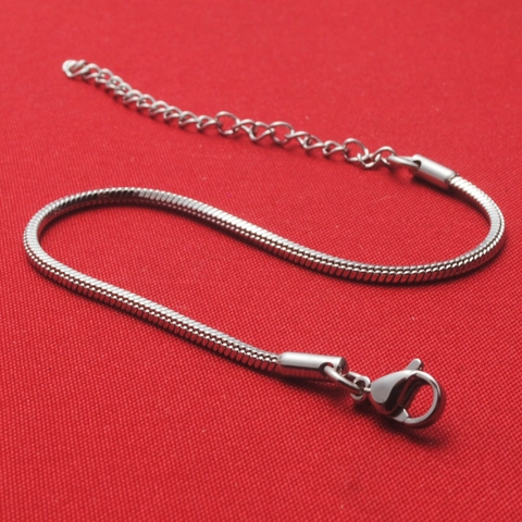 Stainless Steel Snake Chain Bracelet Adjustable Polished Minimalist Fashion Jewelry Unisex Couples