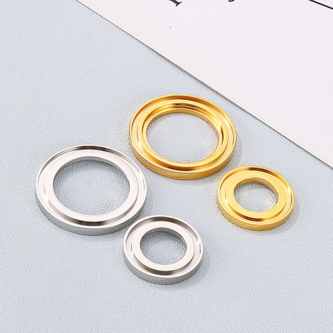 Anillo Circular De Acero Inoxidable Accesorios De Joyería Geométrica Para Crear Collares Conectores Redondos Simples Accesorios