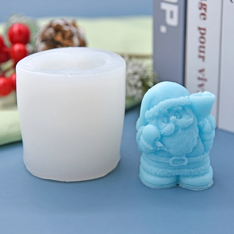 Weihnachtsmann Silikonform Weihnachten DIY Backen Kuchen Seife Kerze Werkzeug Flexibel