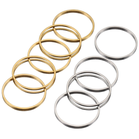 Edelstahl Nahtlose Runde Ringe Für DIY Schmuckherstellung Polierte Geometrische Ohrringreifen Hut Tasche Zubehör Fundstücke