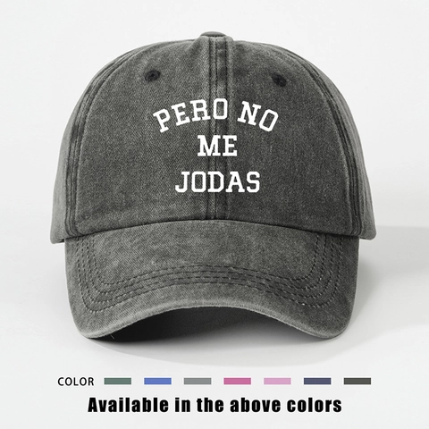Casquette De Baseball En Coton Lavé Pero No Me Jodas Slogan Rétro Délavé Chapeau Trucker Pour Hommes Femmes Ajustable Protection Solaire