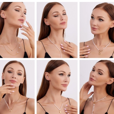 Artificial Pearl Necklace Stainless Steel Gold Plated Heart Lock Pendant Minimalist INS Style Fashion Jewelry Accessories For Women