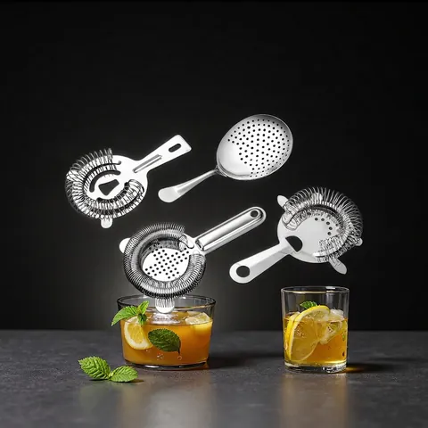 Professionelles Cocktail Metallsieb Hawthorne Edelstahl Barsieb Für Mixgetränke Professionelle Bar Werkzeuge