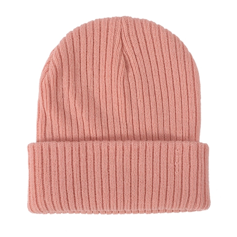 Gorro Beanie De Punto Acanalado De Acrílico Cálido De Invierno Unisex Casual Al Aire Libre Térmico Color Sólido
