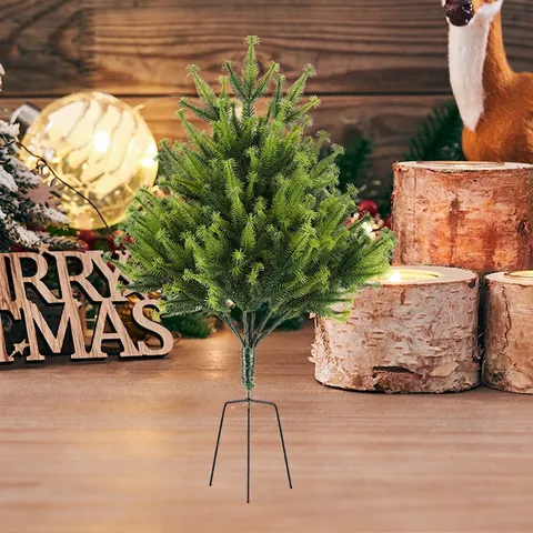 Mini Sapin De Noël Artificiel Décoration De Pin Vert Pour Bureau Avec Base En Plastique Et Style Nordique Pour Maison