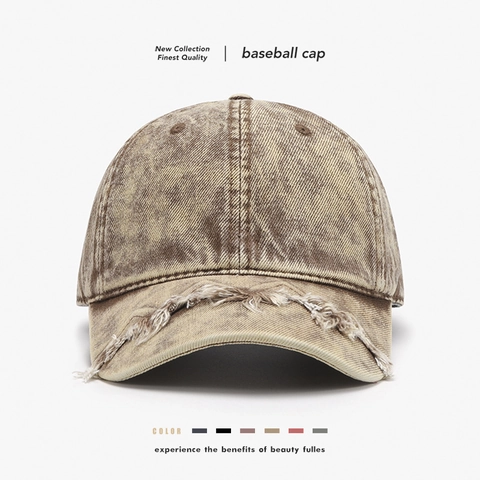 Cappellino Da Baseball In Cotone Lavato Consumato Retro Denim Cappello Da Sole Regolabile Traspirante Streetwear Uomo Donna