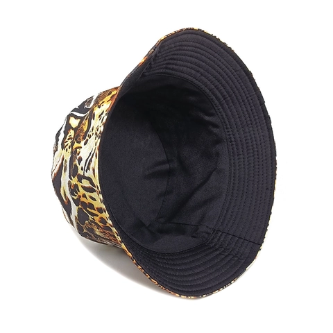 Leopard Muster Fischerhut Polyester Sonnenschutz Outdoor Retro Mode Anglerhut Für Damen Und Herren