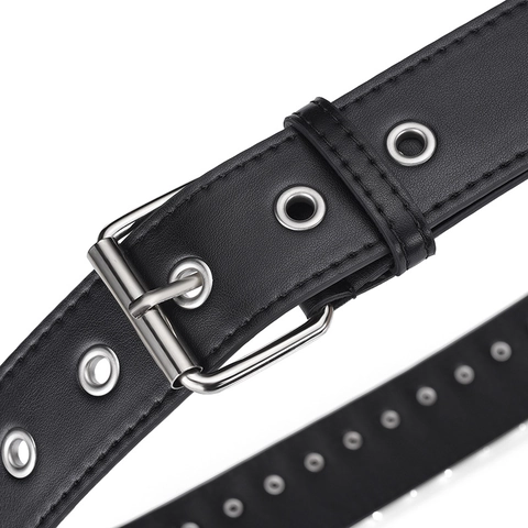 Punk PU Leren Riem Met Kogel Metalen Klinknagels Y2K Ster Goth Taille Riem Voor Dames Heren Jeans