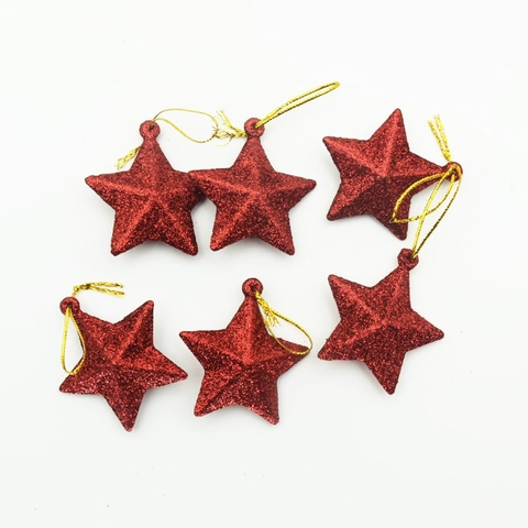 Ornamenti Per Albero Di Natale A Stella Scintillante Plastica Stella A Cinque Punte Ciondoli Appesi Decorazioni Per Feste