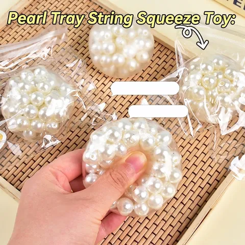 Hot Sale Colorful Hot Beads High Color Value Kneading Music Decompression Toy Noisy Ball Pearl Hand Ball Vent Toy Ball
