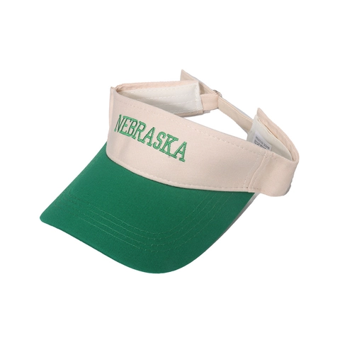 Visiera Parasole Donna Cotone Ricamo Lettera Nebraska Parte Superiore Vuota Sport Regolabile Estate Outdoor