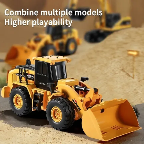 RC Bagger Legierung Schaufel Bau Fahrzeug Spielzeug 2.4G Wiederaufladbar Technik Modell Mit Spray Licht Sound Jungen