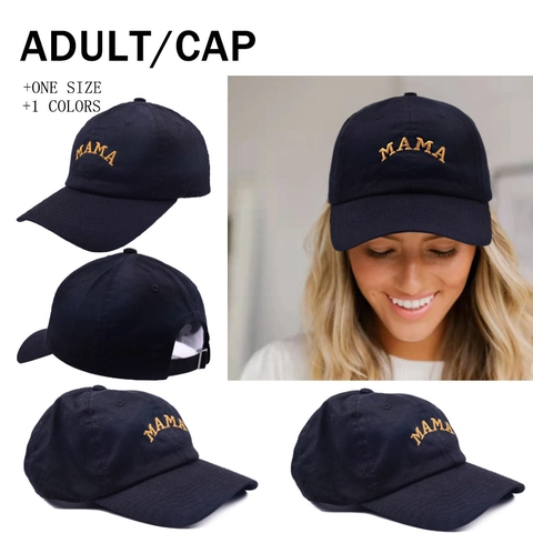 Gorra De Béisbol De Algodón Para Mujer Bordado MAMA Ajustable Sombrilla Deporte Al Aire Libre Casual Visera Curva
