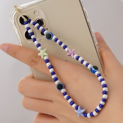 Cordon Telefono Cuentas Acrilico Arcilla Polimerica Fruta Mal De Ojo Corazon Estrella Antiperdida Cadena Telefono Correa