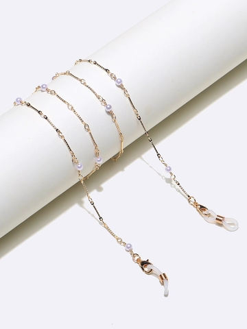 Fashion Metal Glasses Chain For Women With Pearl Anti-Slip Sunglasses Strap Holder Elegant Adjustable Eyewear Neck Cord